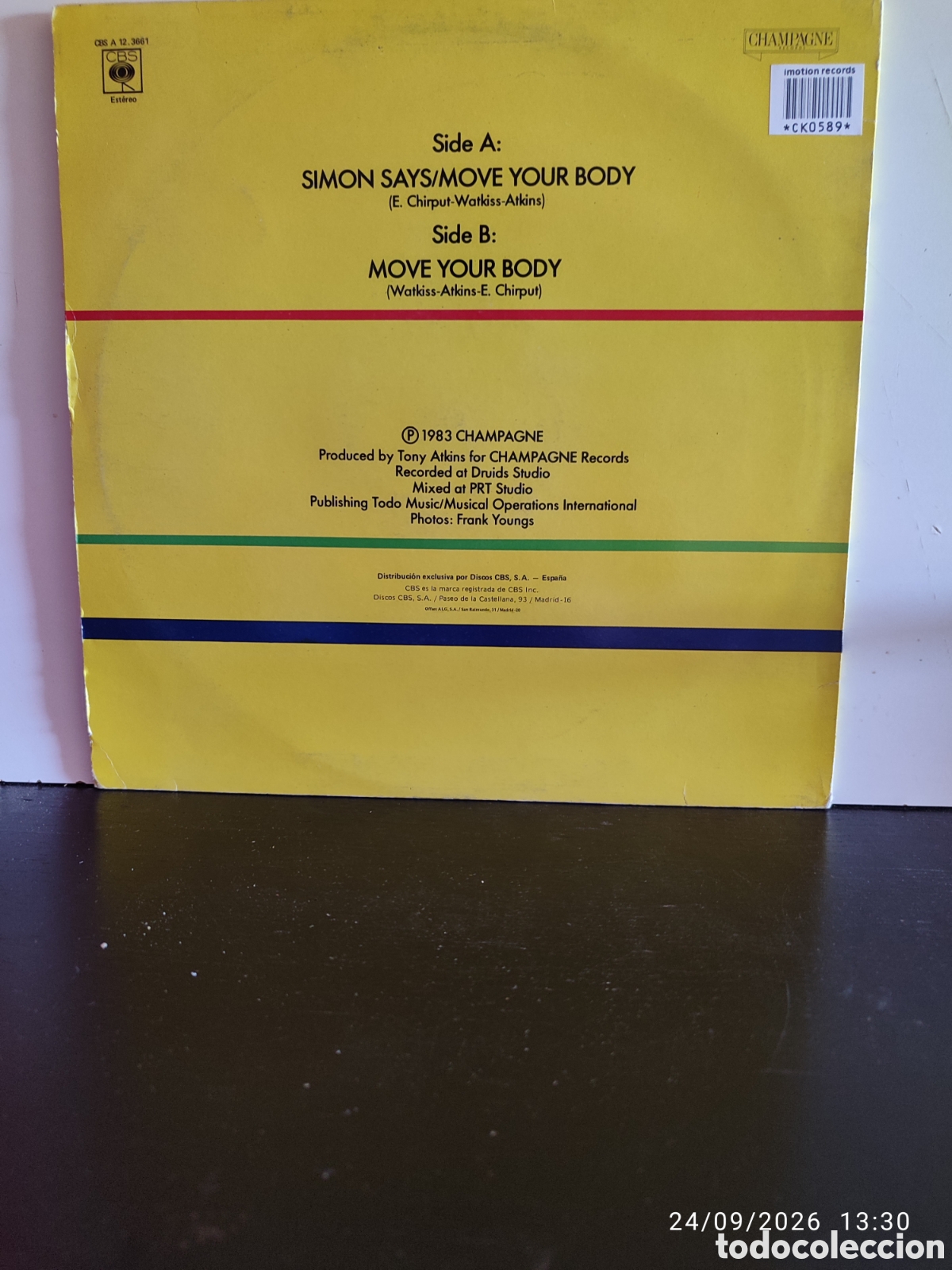 Discos de vinilo: Simon Simple &ndash; Simon Says / Move Your Body - Foto 2