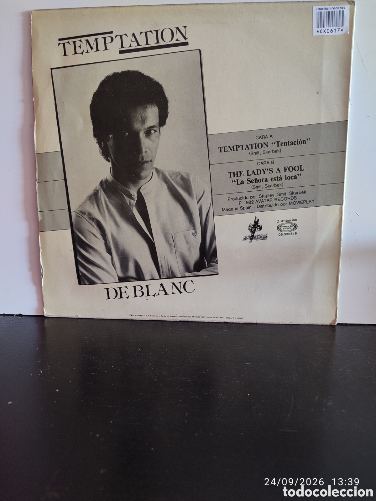 Discos de vinilo: De Blanc &ndash; Temptation - Foto 2