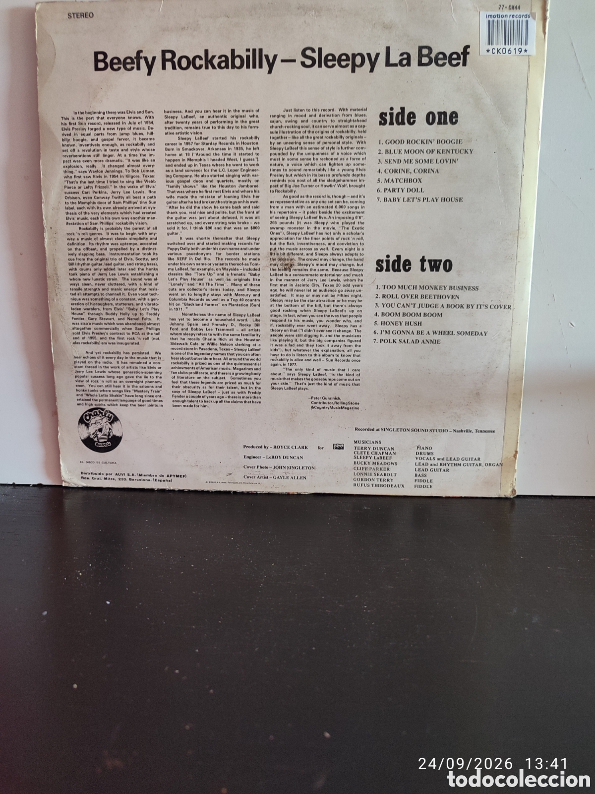 Discos de vinilo: Sleepy La Beef &ndash; Beefy Rockabilly - Foto 2