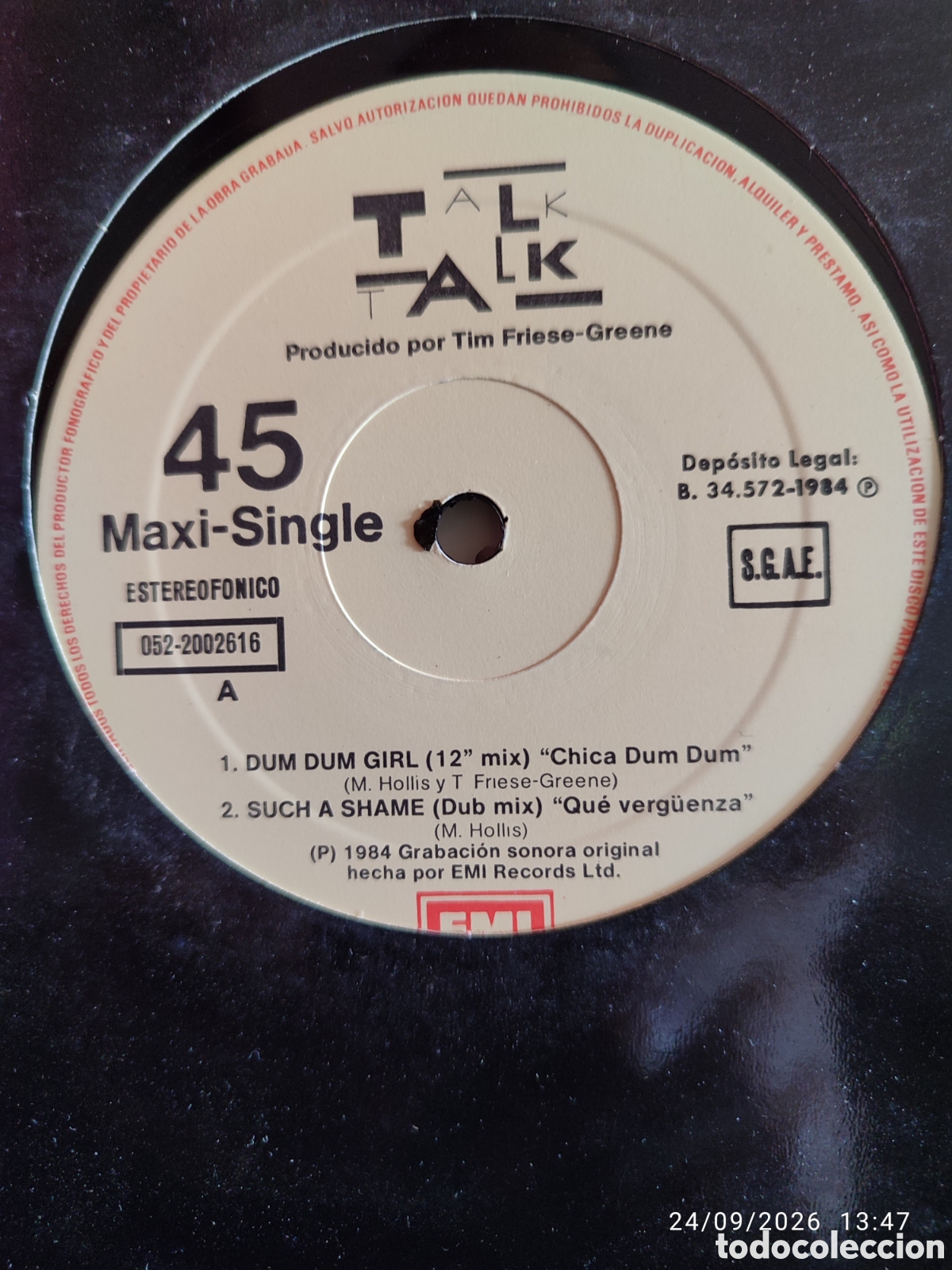 Discos de vinilo: Talk Talk &ndash; Dum Dum Girl - Foto 3