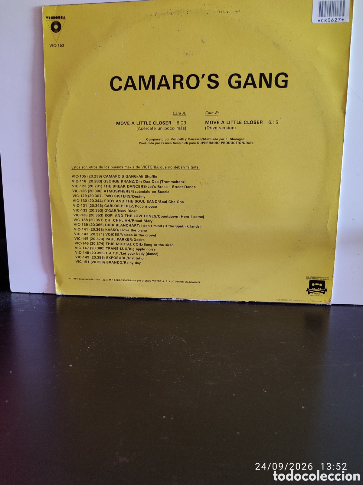 Discos de vinilo: Camaros Gang &ndash; Move A Little Closer - Foto 2