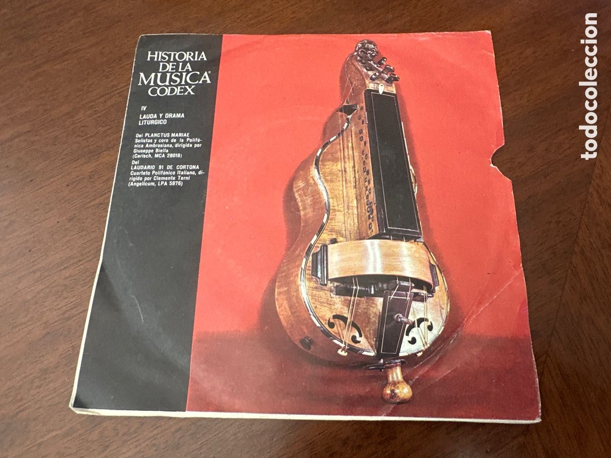 Discos de vinilo: HISTORIA DE LA M&Uacute;SICA. IV. LAUDA Y DRAMA LIT&Uacute;RGICO. CODEX