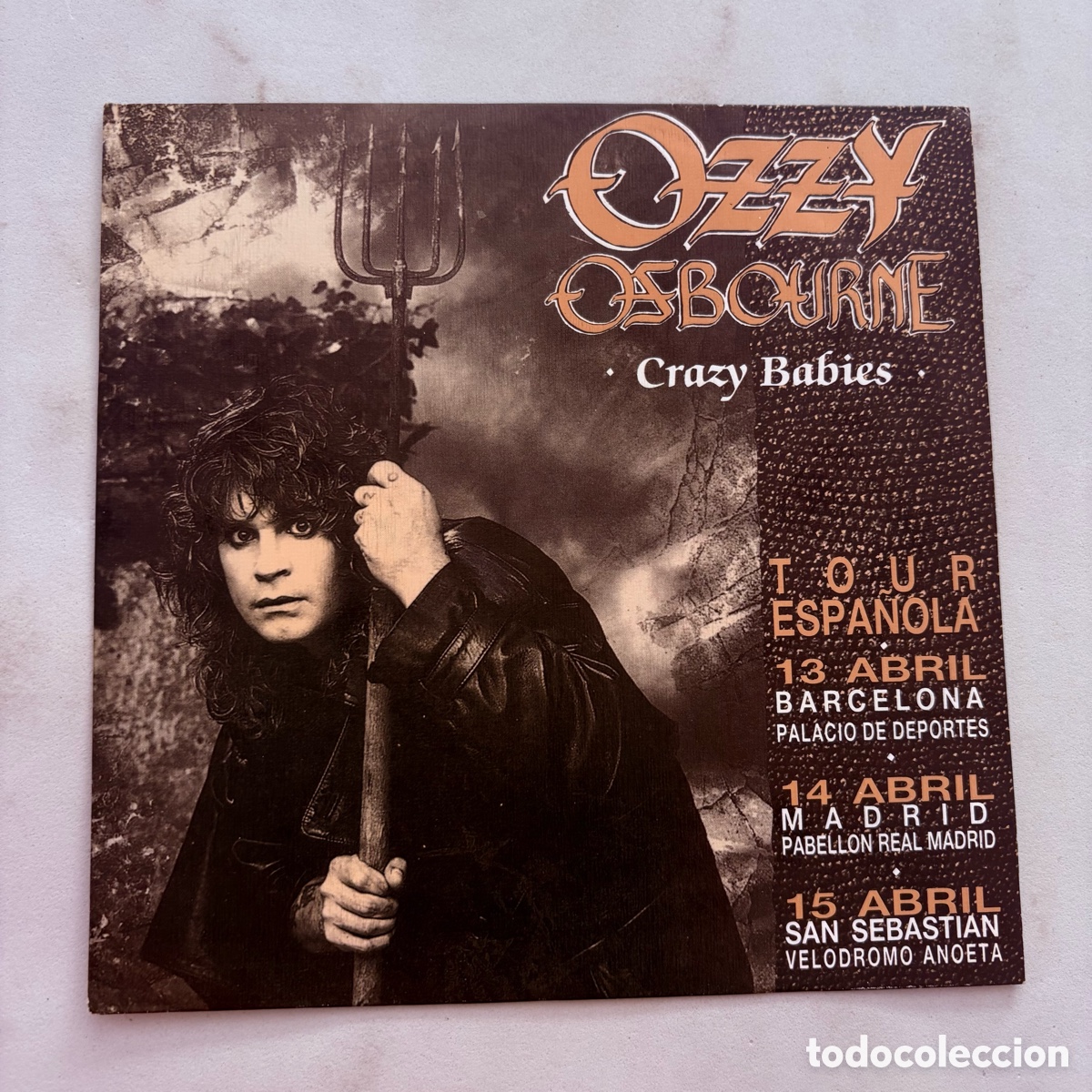 Discos de vinilo: single ep 7'' Ozzy Osbourne &lrm;&ndash; Crazy Babies edicion promo espa&ntilde;ola de 1988