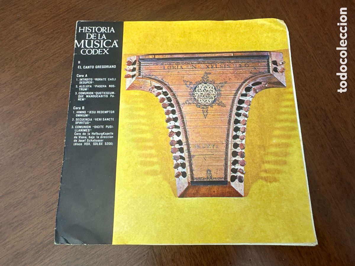 Discos de vinilo: HISTORIA DE LA M&Uacute;SICA C&Oacute;DEX. EL CANTO GREGORIANO