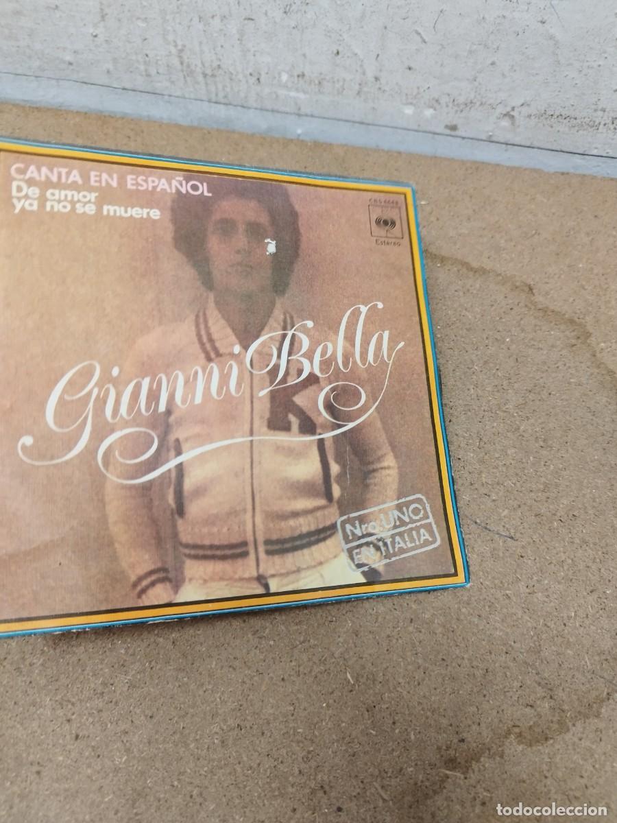 Discos de vinilo: Gianni Bella, titulado &rdquo;Canta en Espa&ntilde;ol: De amor ya no se muere. Single 7&rdquo; vinilo.