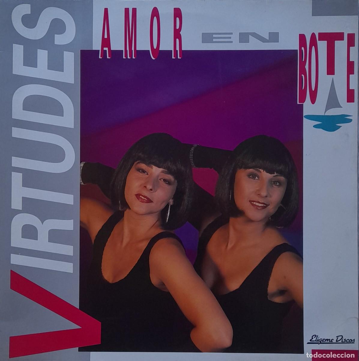 Discos de vinilo: VIRTUDES. Amor en bote. LP El&iacute;geme discos 1989