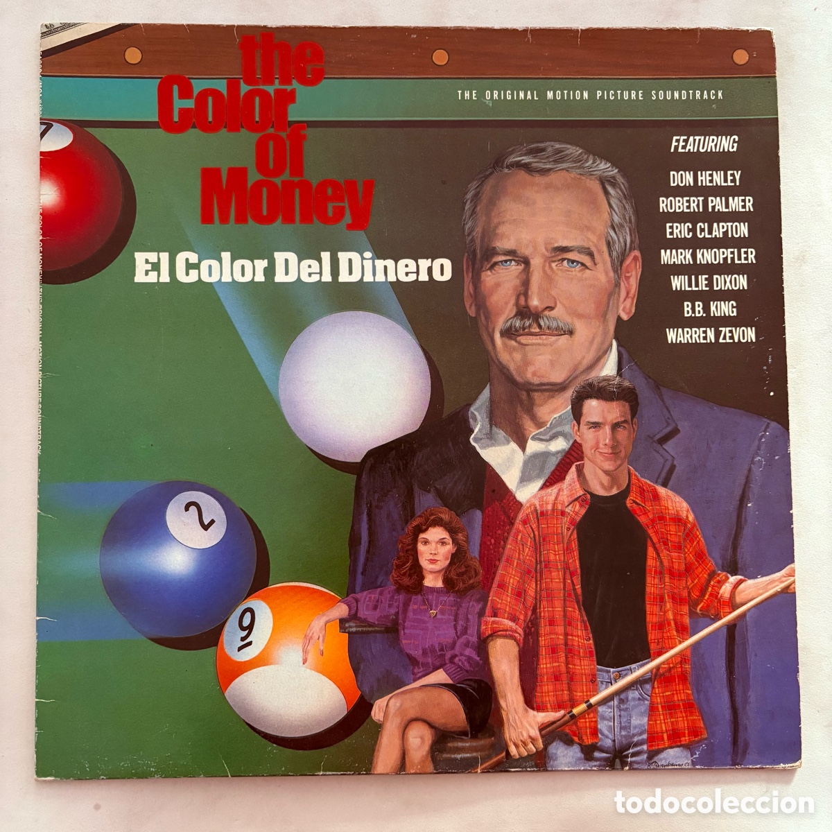 Discos de vinilo: lp el color del dinero bandsa sonora original de la pelicula edicion espa&ntilde;ola de 1986