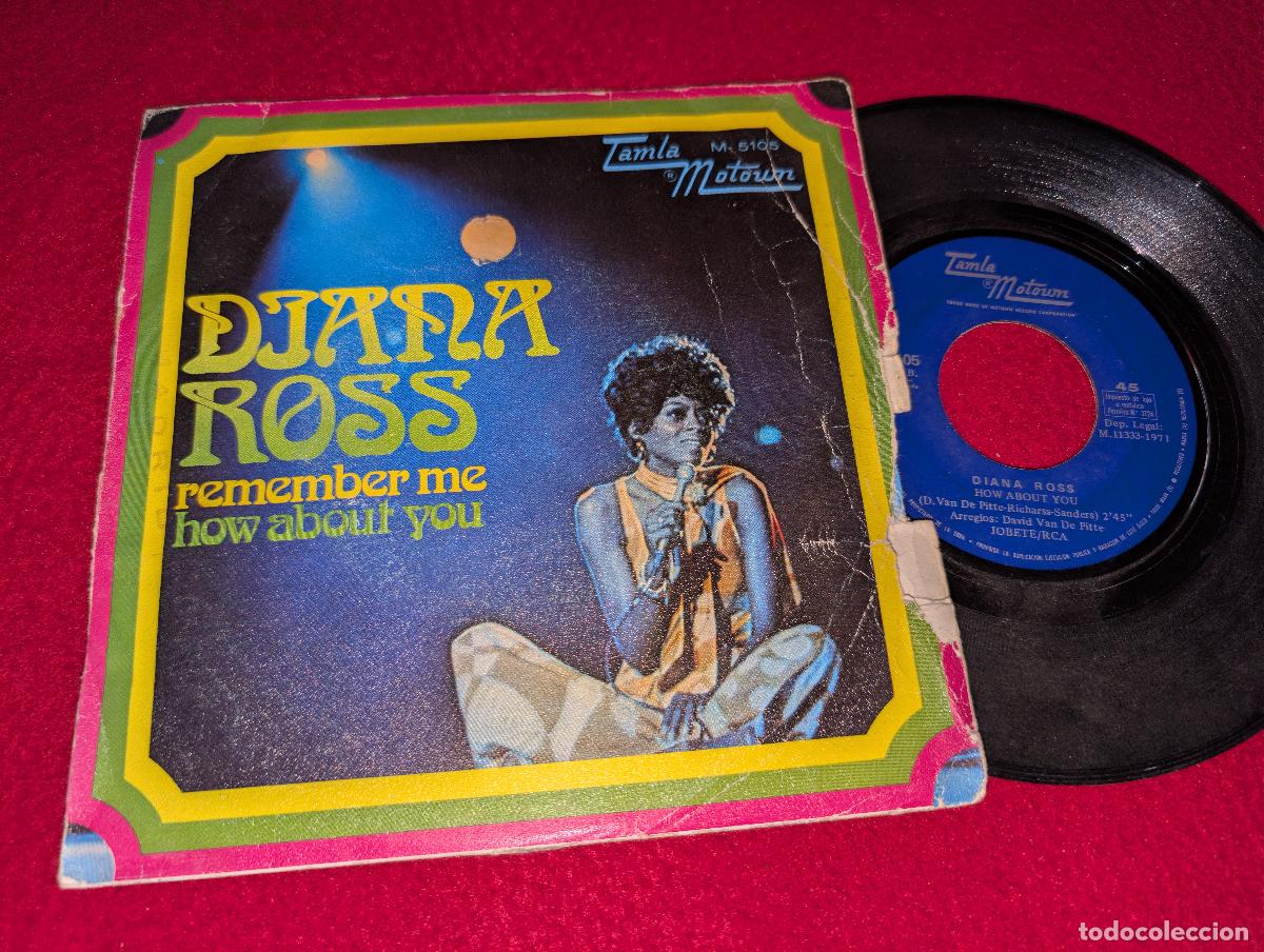 Discos de vinilo: DIANA ROSS Remember me/How about you 7'' SINGLE 1971 Tamla Motown 5105 SPAIN ESPA&Ntilde;A