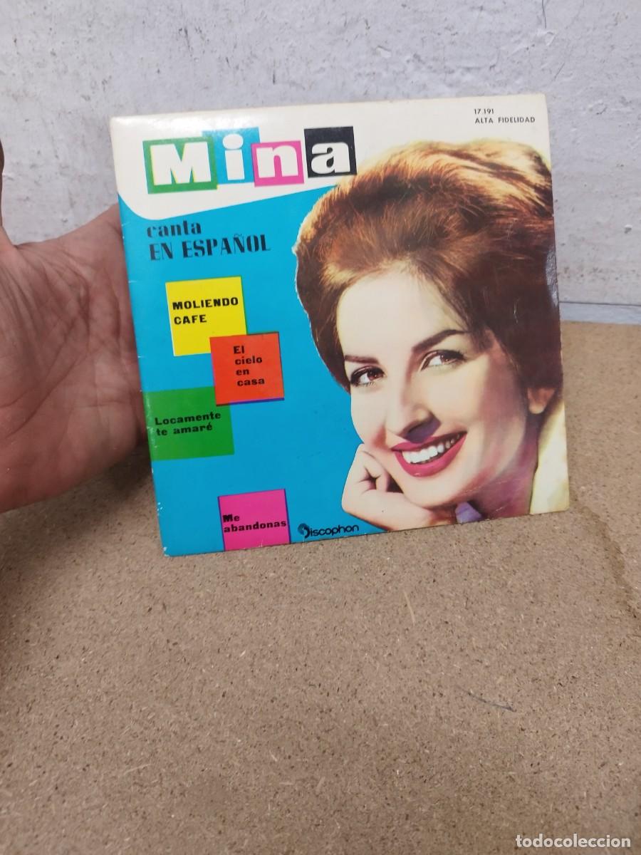 Discos de vinilo: Mina &ndash; Mina Canta En Espa&ntilde;ol. Single 7&rdquo; vinilo.