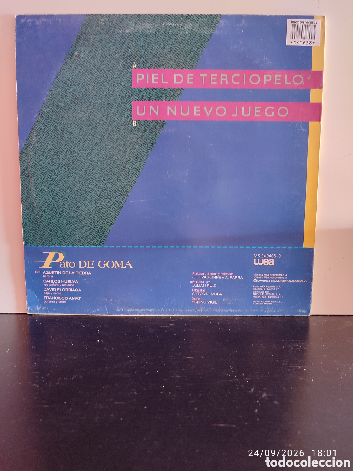 Discos de vinilo: Pato De Goma &ndash; Piel de Terciopelo - Foto 2