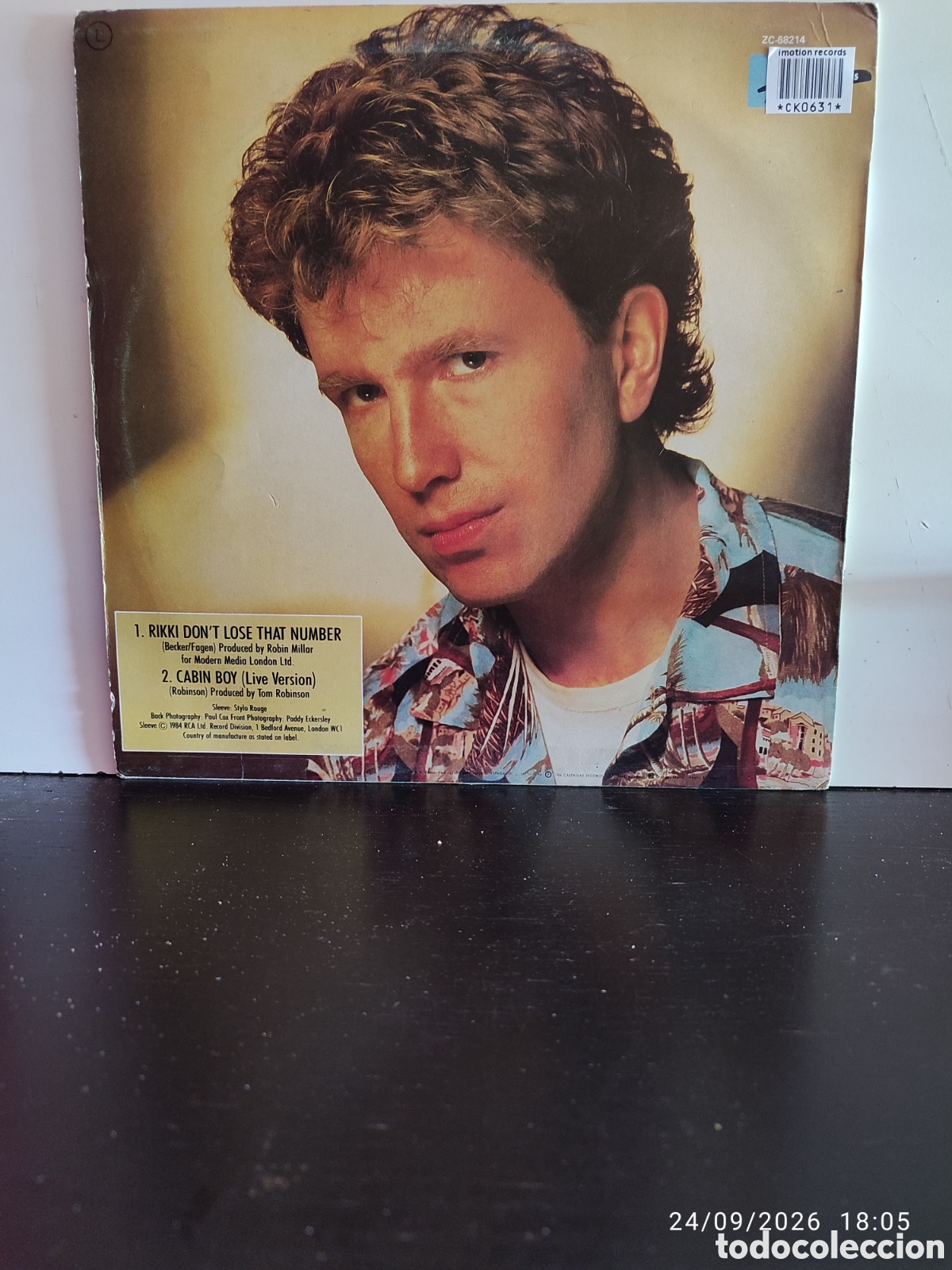 Discos de vinilo: Tom Robinson &ndash; Rikki Dont Lose That Number = Rikki No Pierdas Ese Numero - Foto 2