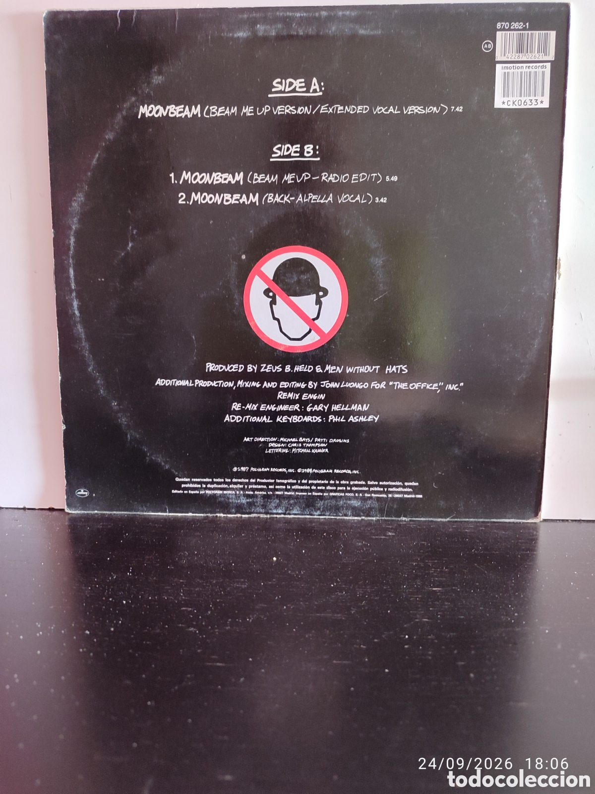 Discos de vinilo: Men Without Hats &ndash; Moonbeam - Foto 2