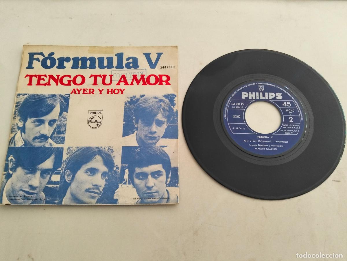 Discos de vinilo: DISCO SINGLE, FORMULA V, TENGO TU AMOR - Foto 2