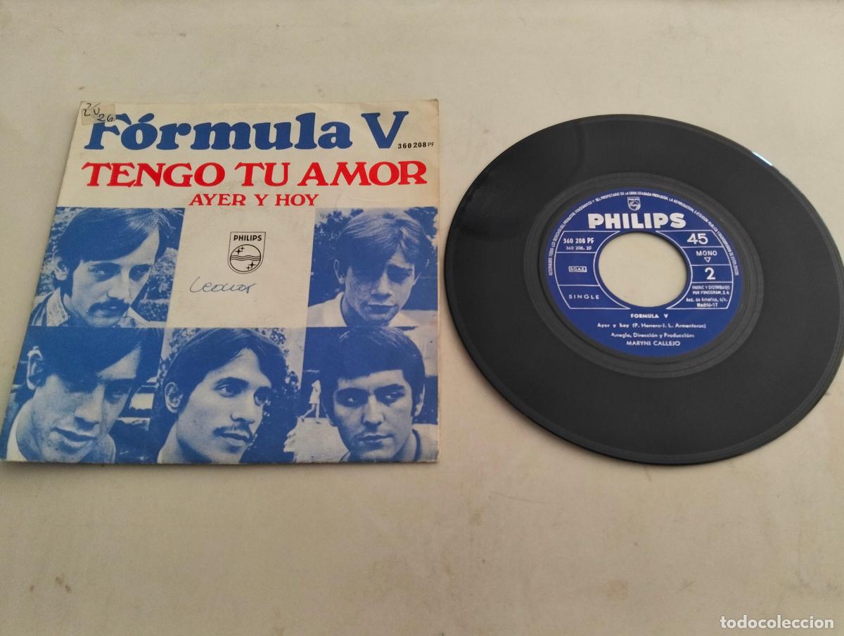 Discos de vinilo: DISCO SINGLE, FORMULA V, TENGO TU AMOR - Foto 2