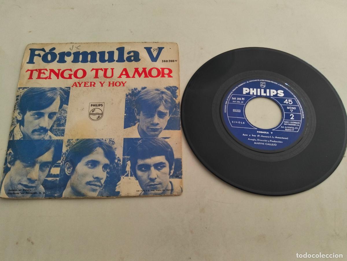 Discos de vinilo: DISCO SINGLE, FORMULA V, TENGO TU AMOR - Foto 2