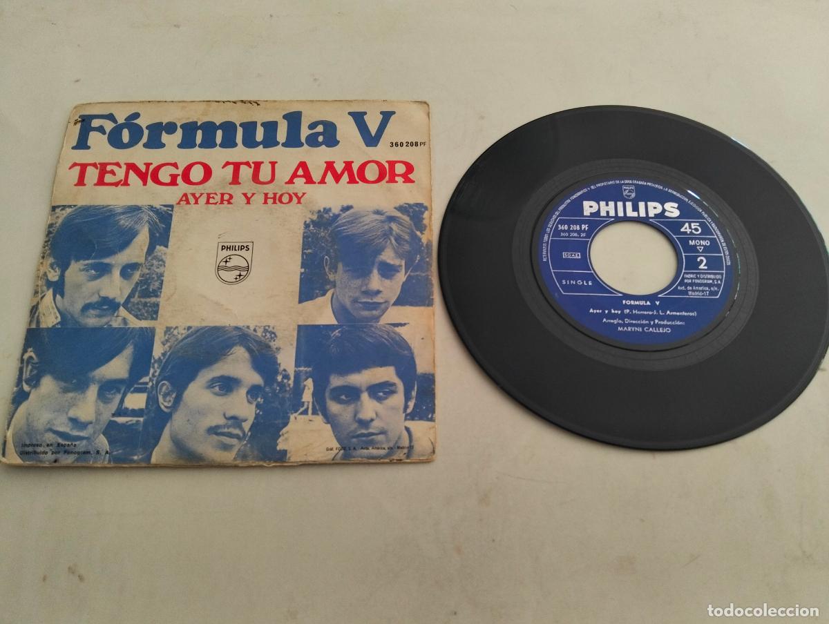 Discos de vinilo: DISCO SINGLE, FORMULA V, TENGO TU AMOR - Foto 2