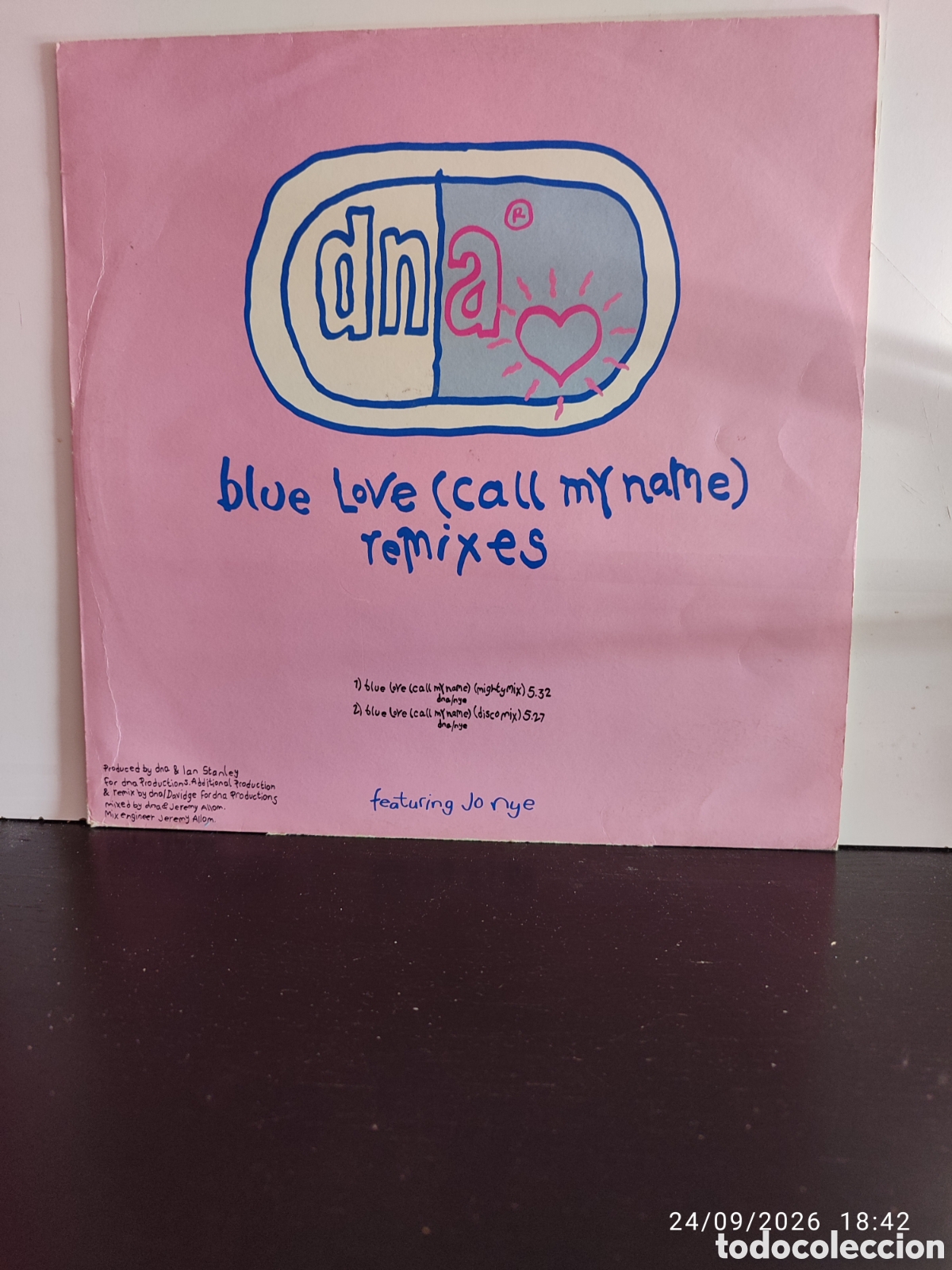 Discos de vinilo: DNA Featuring Jo Nye &ndash; Blue Love (Call My Name) (Remixes)