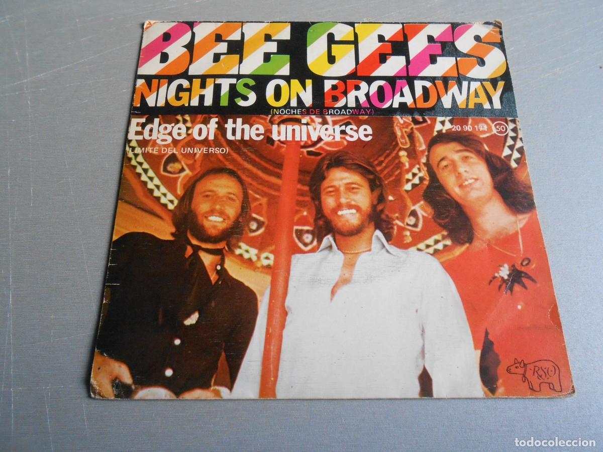 Discos de vinilo: BEE GEES, SG, NIGHTS ON BROADWAY + 1, A&Ntilde;O 1975, RSO 20 90 171