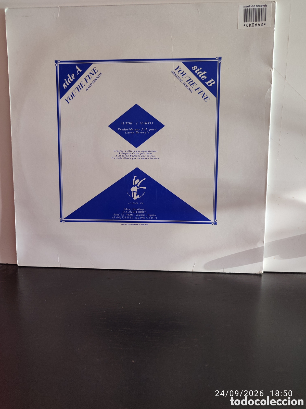 Discos de vinilo: DJ J.M. &ndash; Youre Fine - Foto 2