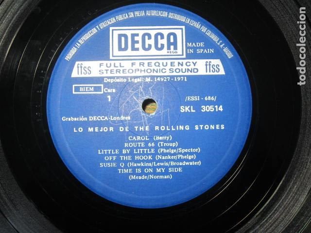 Discos de vinilo: THE ROLLING STONES - LO MEJOR DE...LP EDICION ESPA&Ntilde;OLA DECCA 1971 SOLO 1 DISCO SIN FUNDA