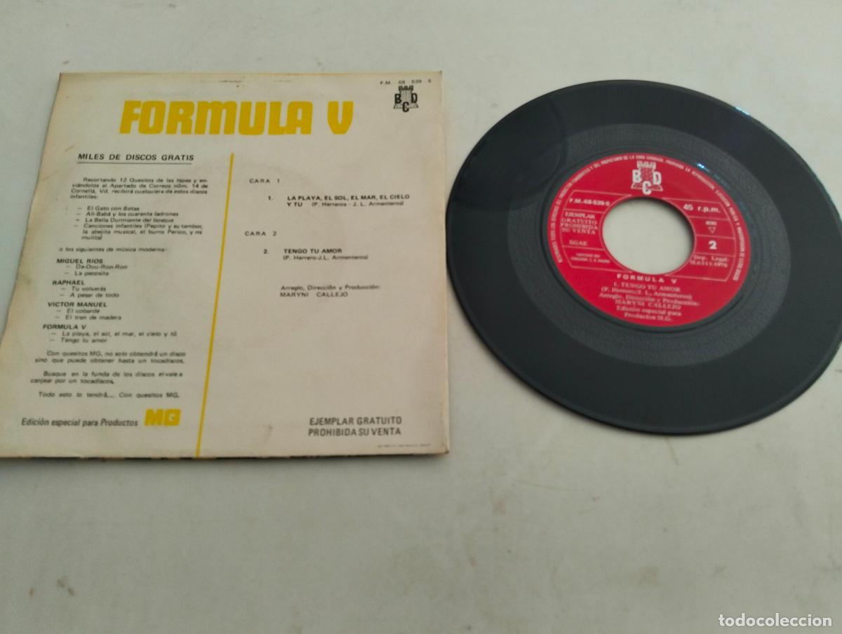Discos de vinilo: DISCO SINGLE, FORMULA V, TENGO TU AMOR - Foto 2