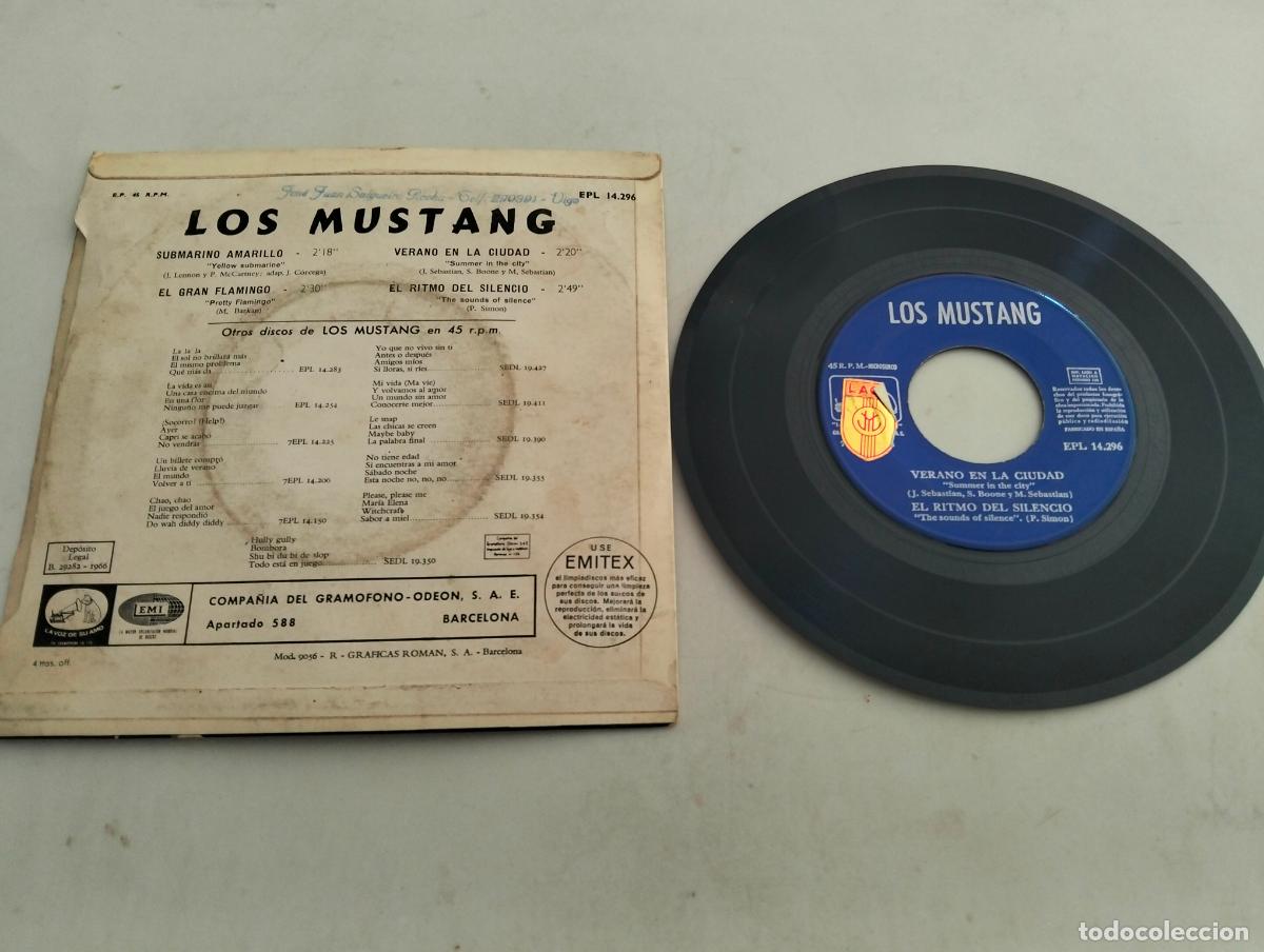 Discos de vinilo: DISCO SINGLE, LOS MUSTANG, SUBMARINO AMARILLO - Foto 2