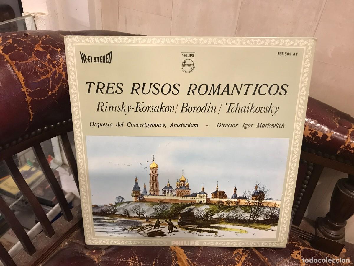 Discos de vinilo: LP. TRES RUSOS ROM&Aacute;NTICOS. KORSAKOV-BORODIN-TCHAIKOVSKY. ORQUESTA DEL CONCERTGEBOUW