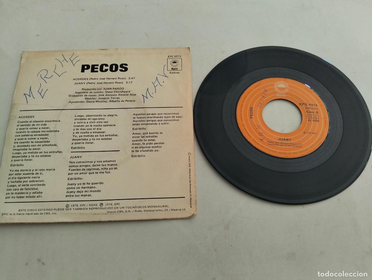 Discos de vinilo: DISCO SINGLE, PECOS, ACORDES - Foto 2