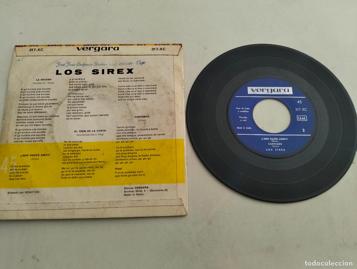 Discos de vinilo: DISCO SINGLE, LOS SIREX, LA ESCOBA - Foto 2