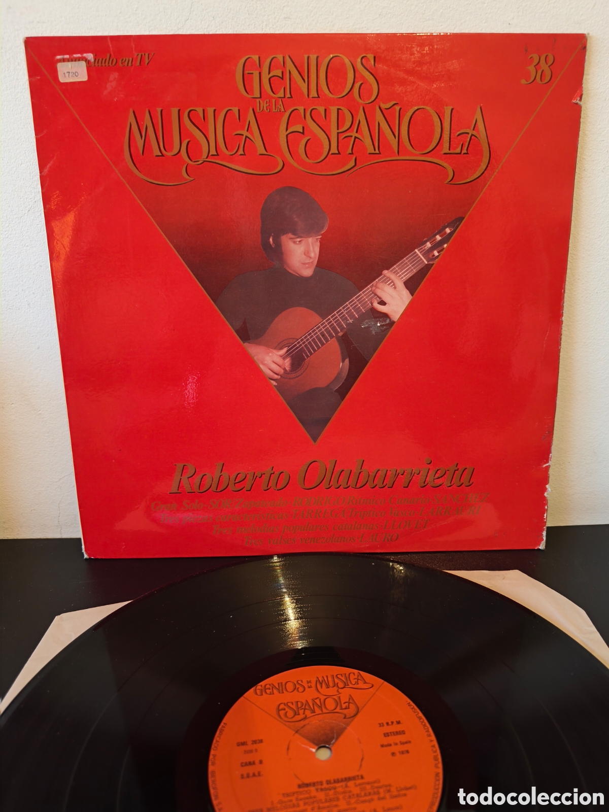 Discos de vinilo: Roberto Olabarrieta Genios de la M&uacute;sica Espa&ntilde;ola (N&ordm; 38) Label/Cat#: Zacosa &ndash; GML-2038 Vinilo, LP, &Aacute;