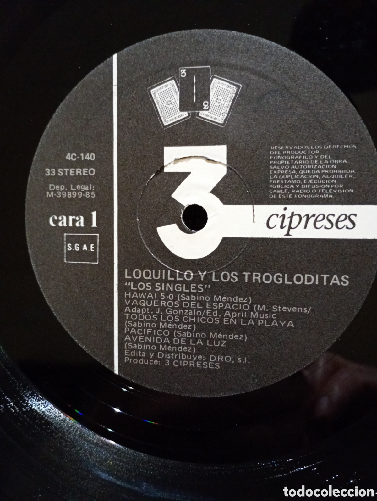 Discos de vinilo: Loquillo y los trogloditas, los singles 1985. - Foto 3