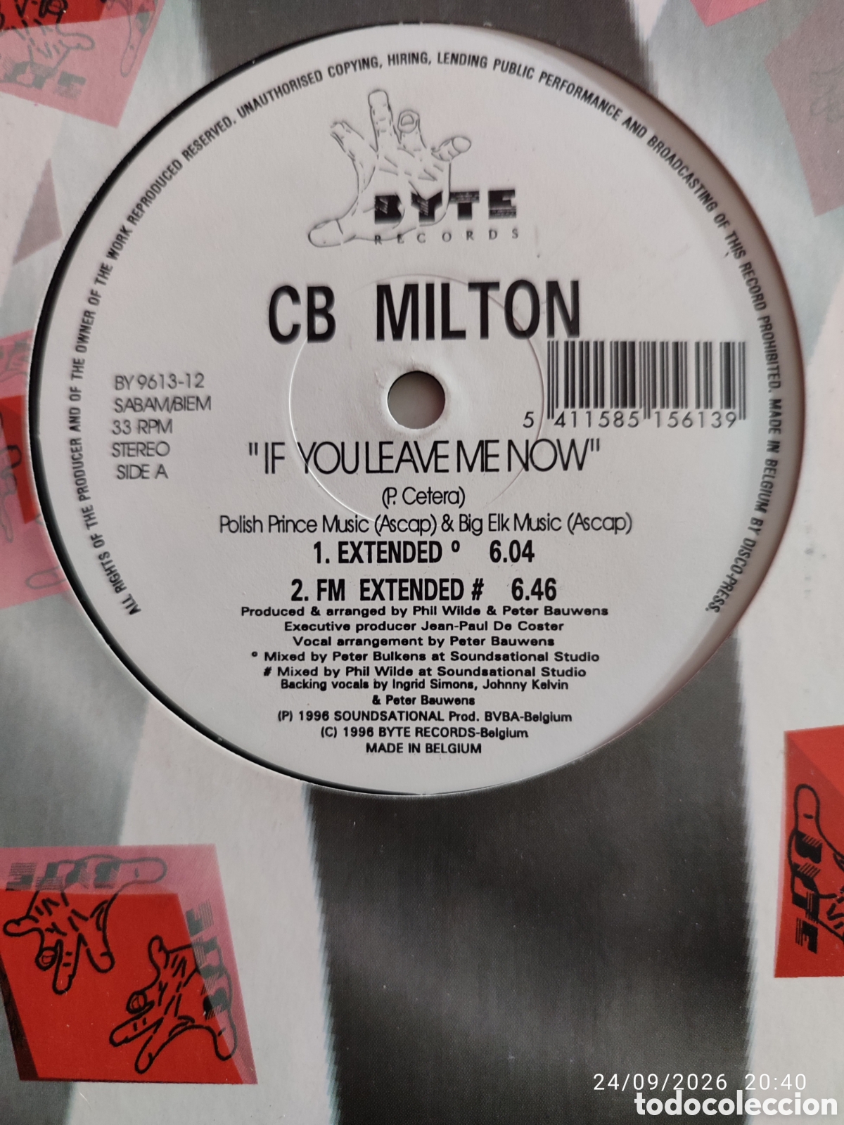 Discos de vinilo: CB Milton &ndash; If You Leave Me Now - Foto 2