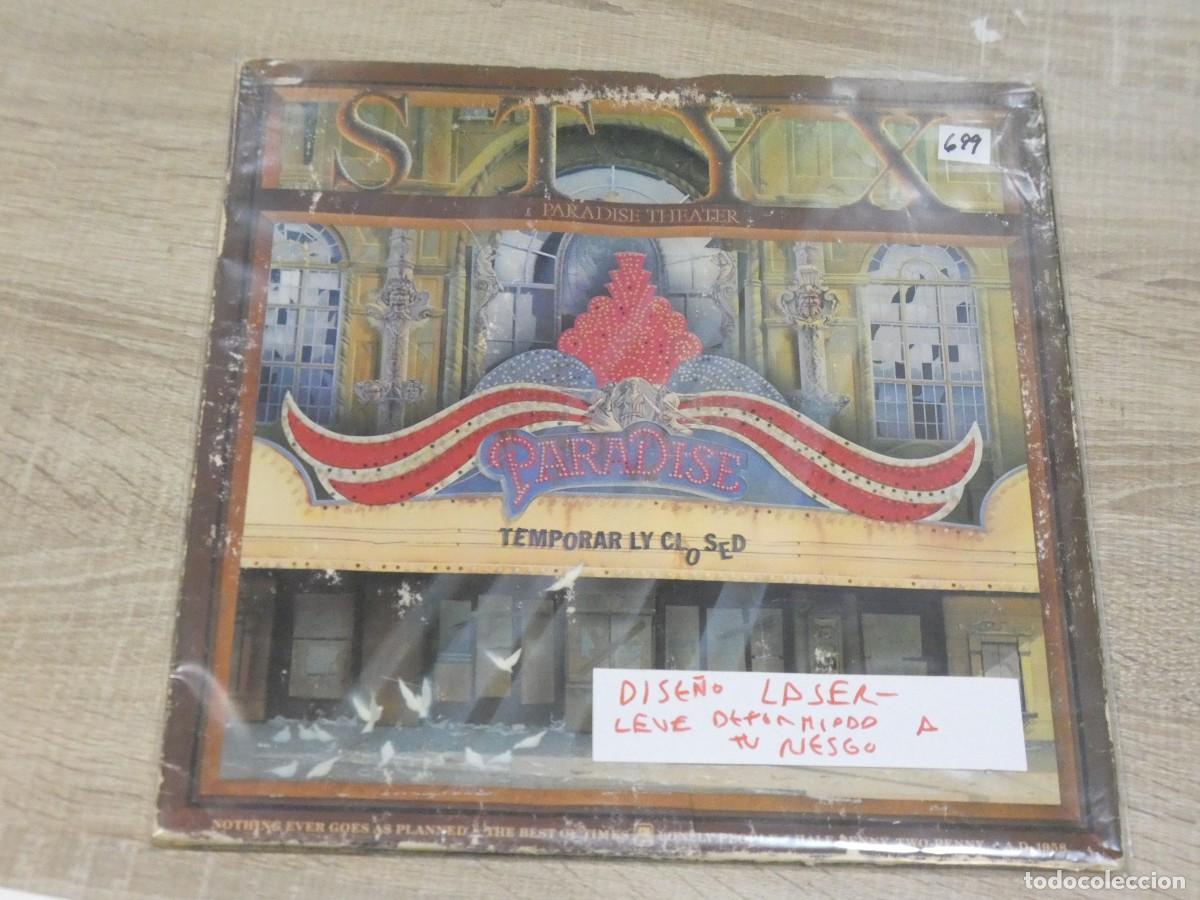 Vinyl records: ARKANSAS1980 PACC779 VINILO DESTROZADO A TU RIESGO - STYX DISE&Ntilde;O LASER LEVE DETERIORO A TU RIESGO