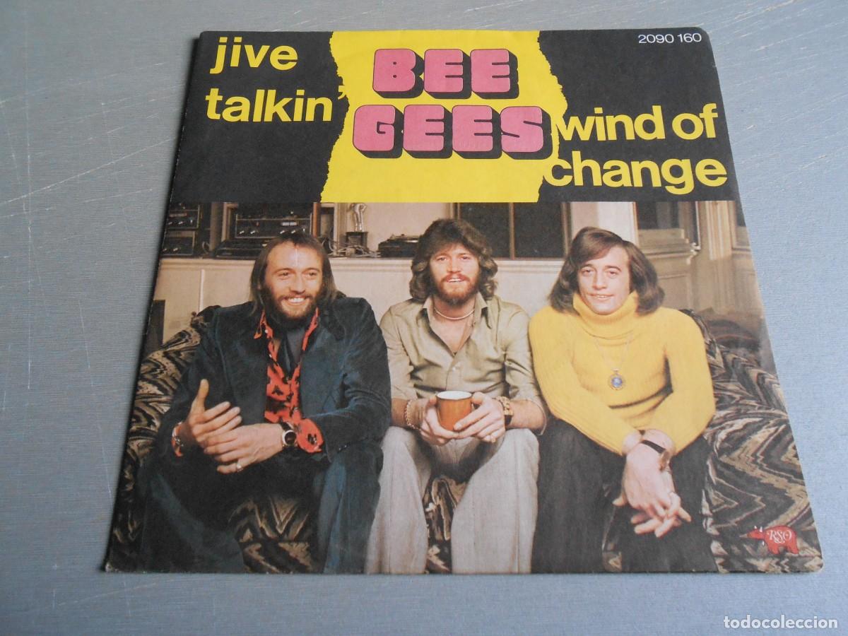 Discos de vinilo: BEE GEES, SG, JIVE TALKIN&acute; + 1, A&Ntilde;O 1975, RSO, 2090 160, MADE IN FRANCE