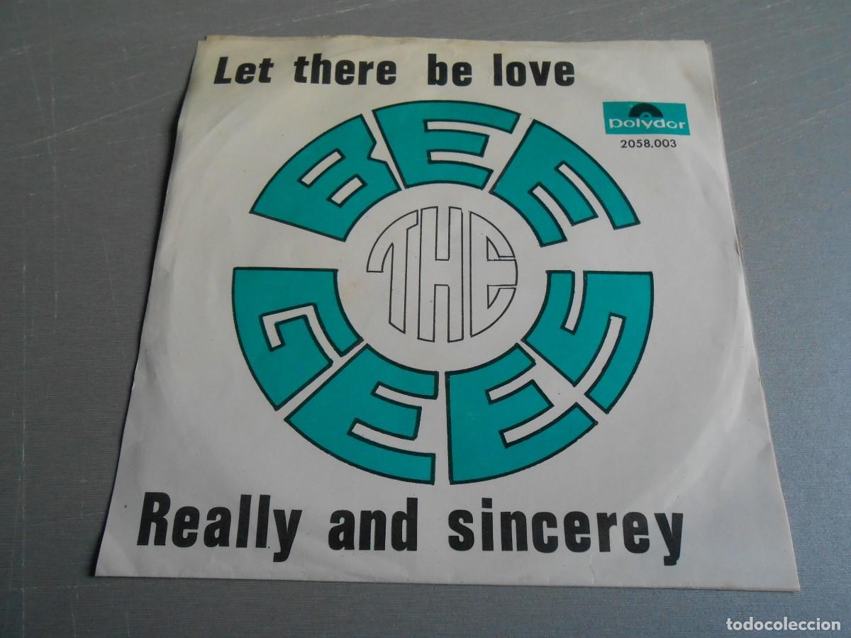 Discos de vinilo: BEE GEES, SG, LET THERE BE LOVE + 1, A&Ntilde;O 1970, POLYDOR 2058 003, MADE IN BELGIUM