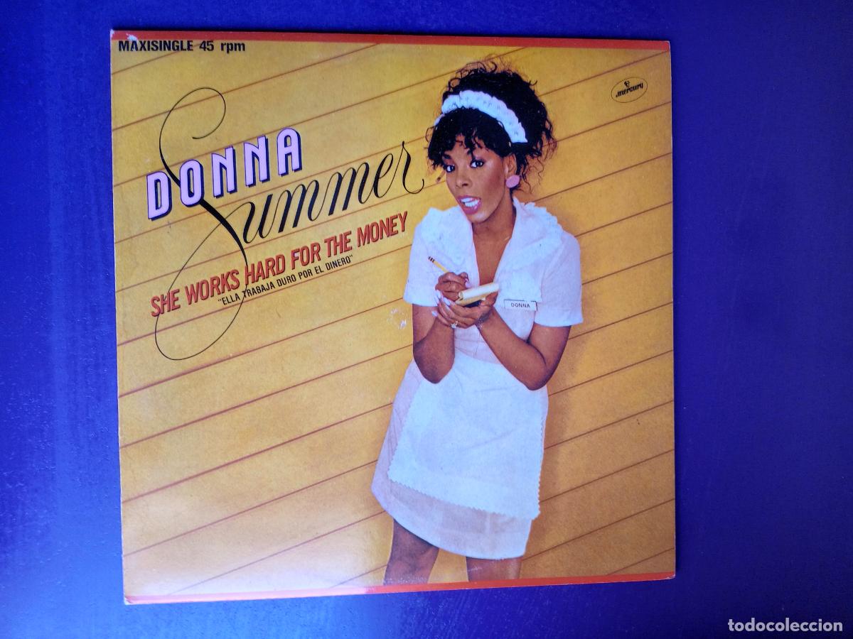 Discos de vinilo: DONNA SUMMER &lrm;&ndash; SHE WORKS HARD FOR THE MONEY - MAXI MERCURY 1983 - ELECTRONICA DISCO