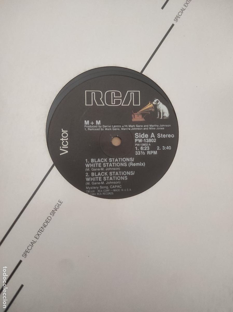 Discos de vinilo: M + M &ndash; Black Stations / White Stations-MAXI-ELECTRIC FUNK SOUL DISCO-USA-