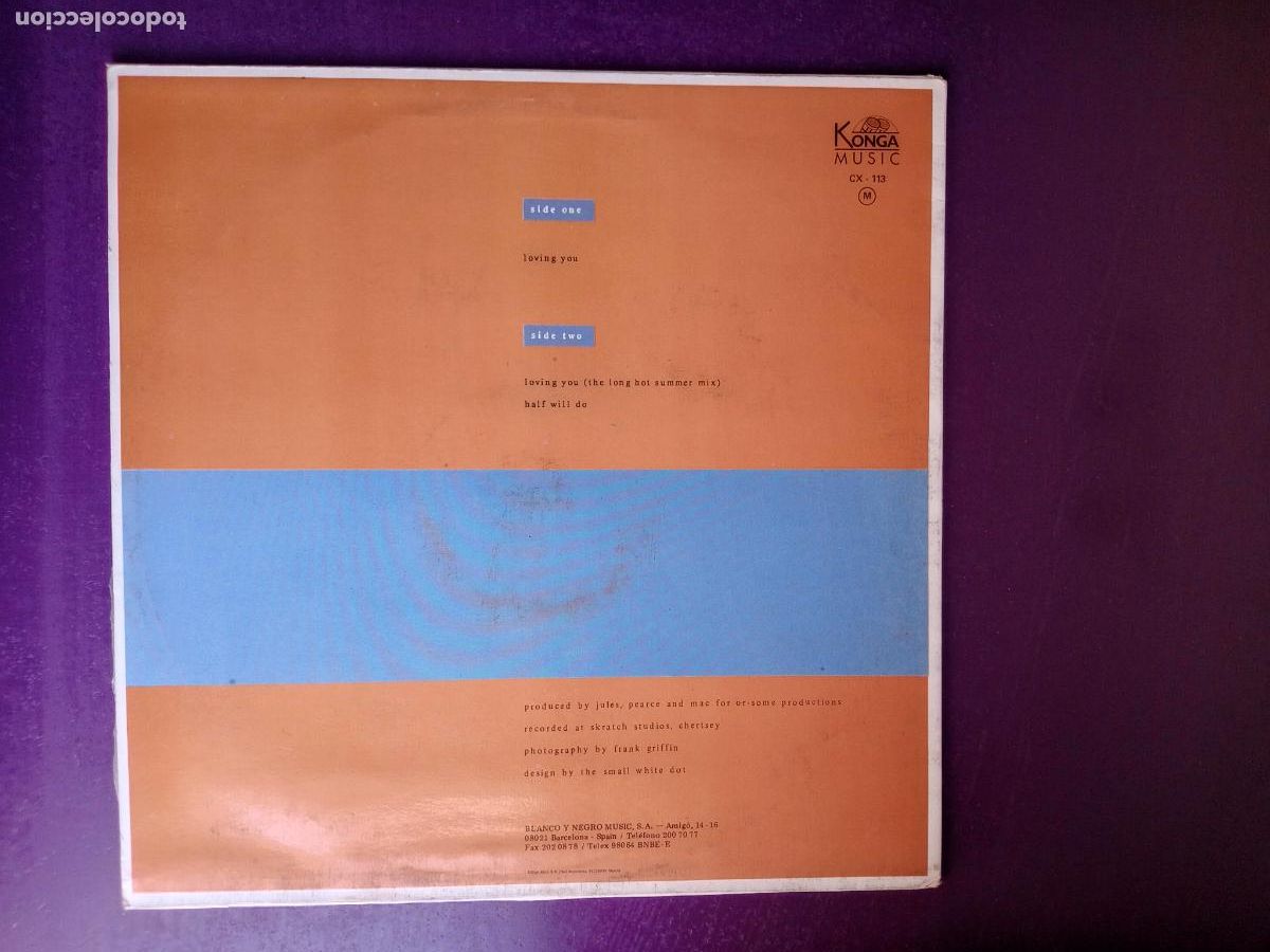 Discos de vinilo: Massivo Featuring Tracy &ndash; Loving You - MAXI KONGA 1990 - SOUL POP ELECTRONICA - SIN USO