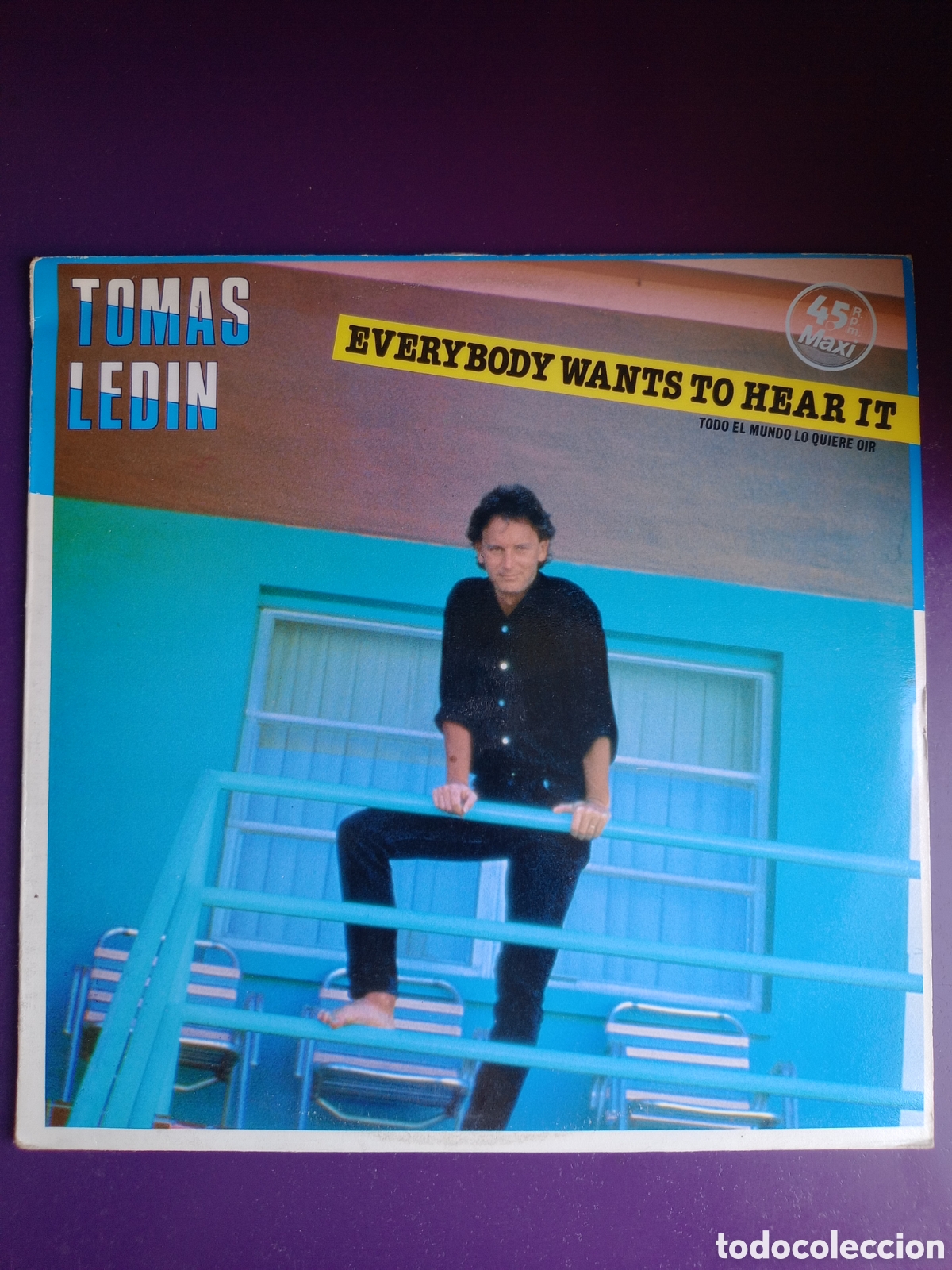 Discos de vinilo: Tomas Ledin &lrm;&ndash; Everybody Wants To Hear It - MAXI VICTORIA 1984 - ELECTRONICA DISCO POP 80'S -