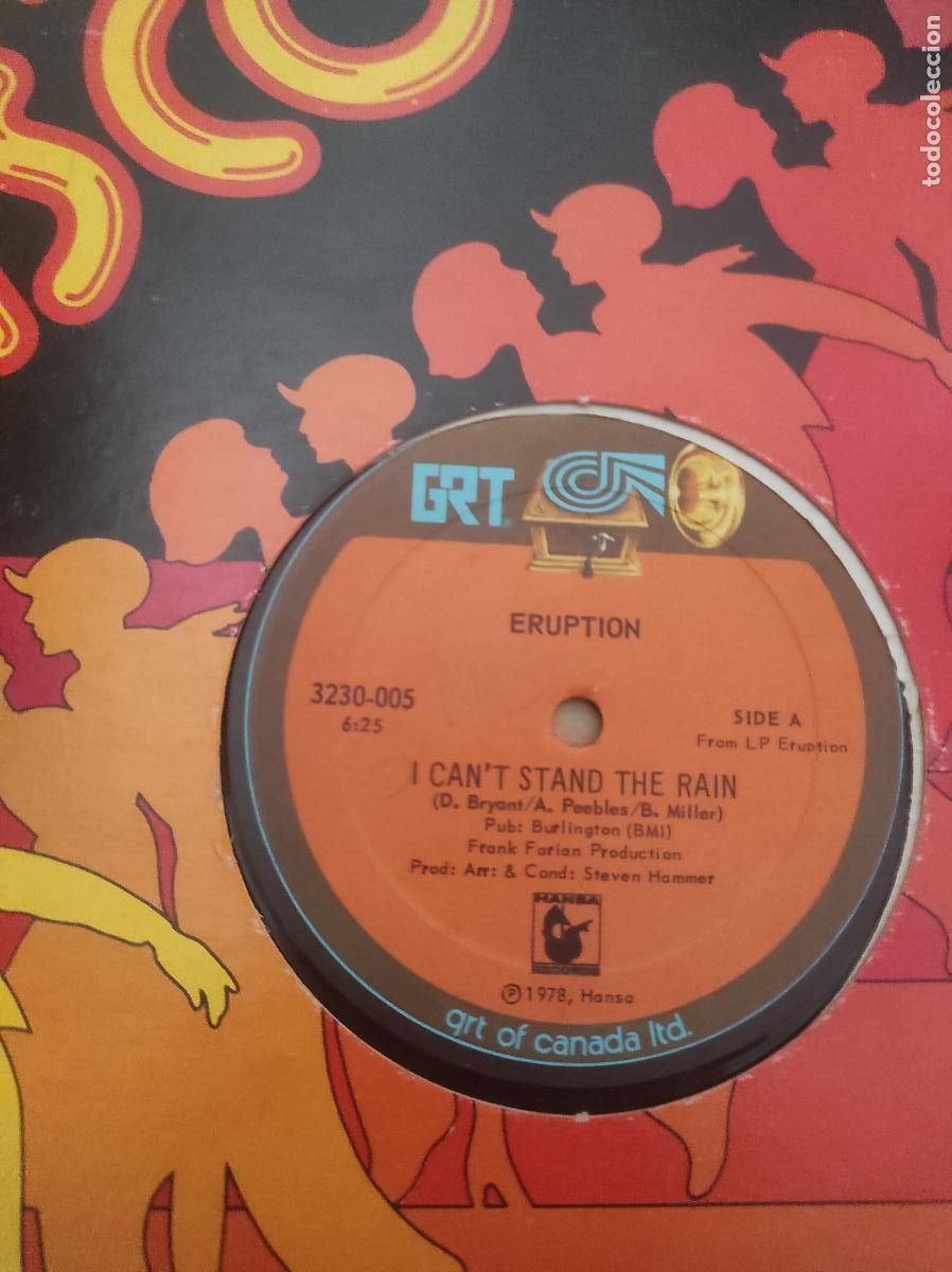Vinyl records: Eruption &lrm;&ndash; I Can't Stand The Rain-MAXI- ELECTRIC FUNK SOUL DISCO-EDITADO EN CANADA RARO!!