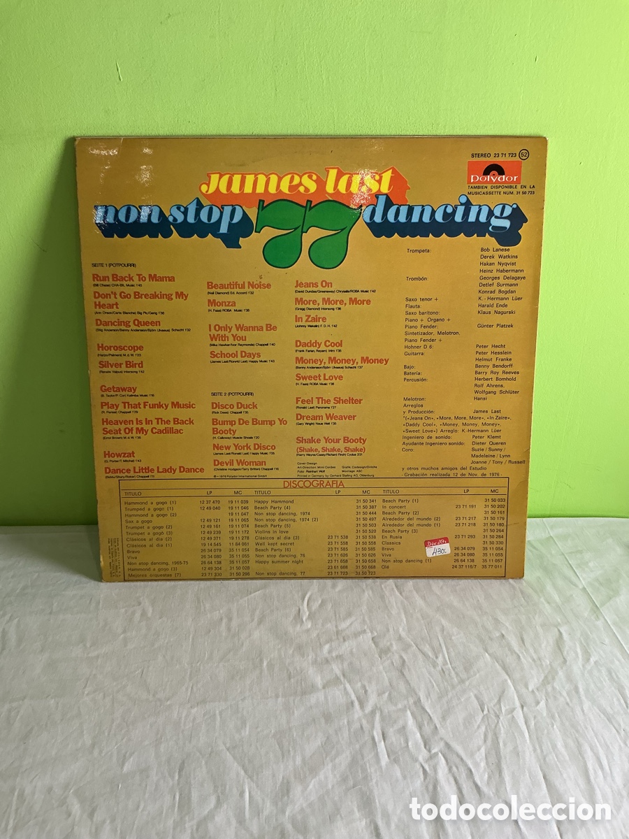 Discos de vinilo: James Last &ndash; Non Stop Dancing &rsquo;77. LP Polydor - Foto 9