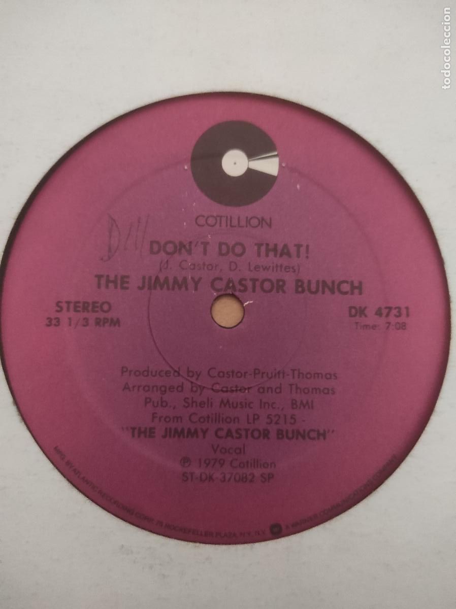 Discos de vinilo: The Jimmy Castor Bunch &lrm;&ndash; Don't Do That / Psych-Out-MAXI-ELECTRIC FUNK SOUL DISCO- USA-