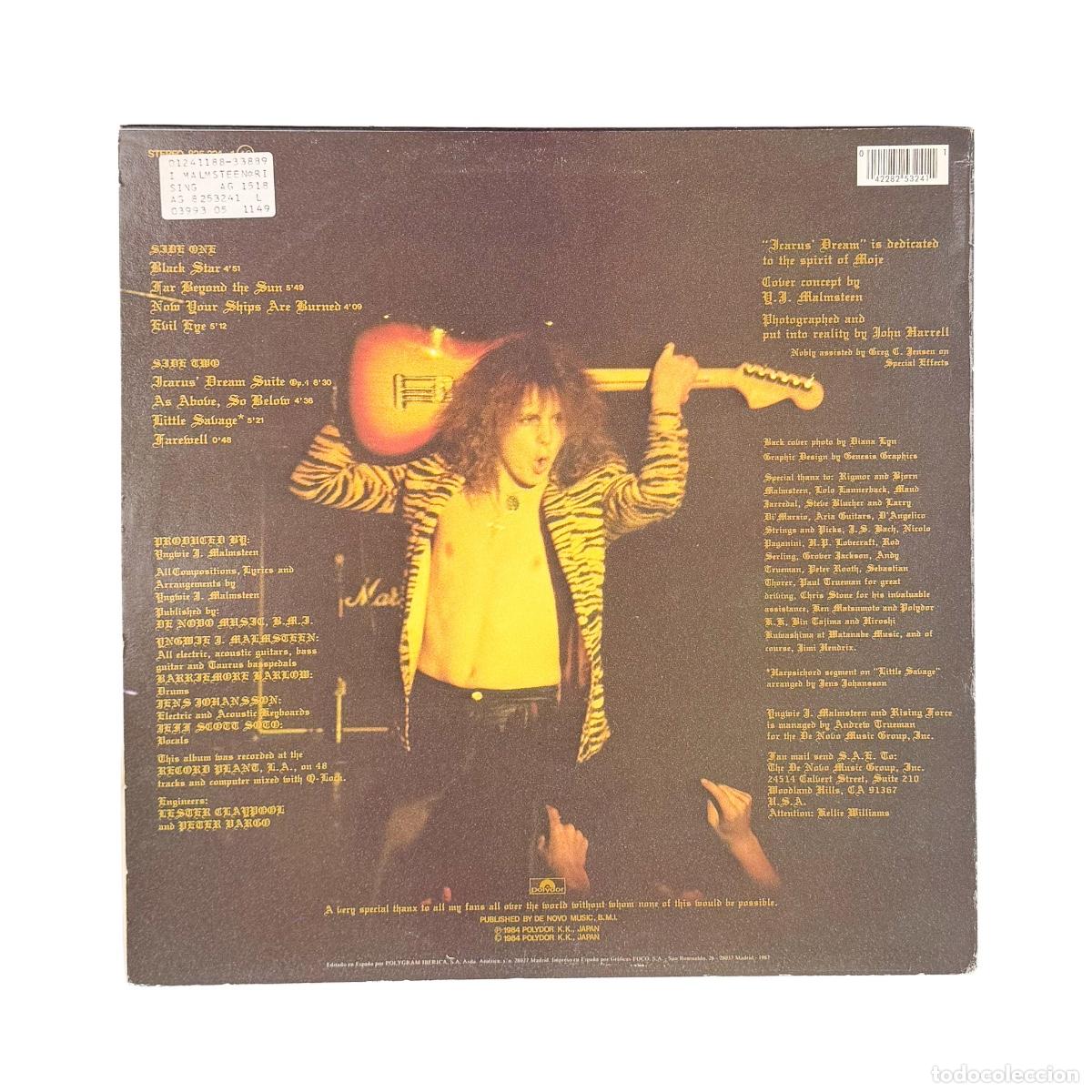 Discos de vinilo: LP. Yngwie Malmsteen. Rising Force (VG+/VG+) - Foto 2