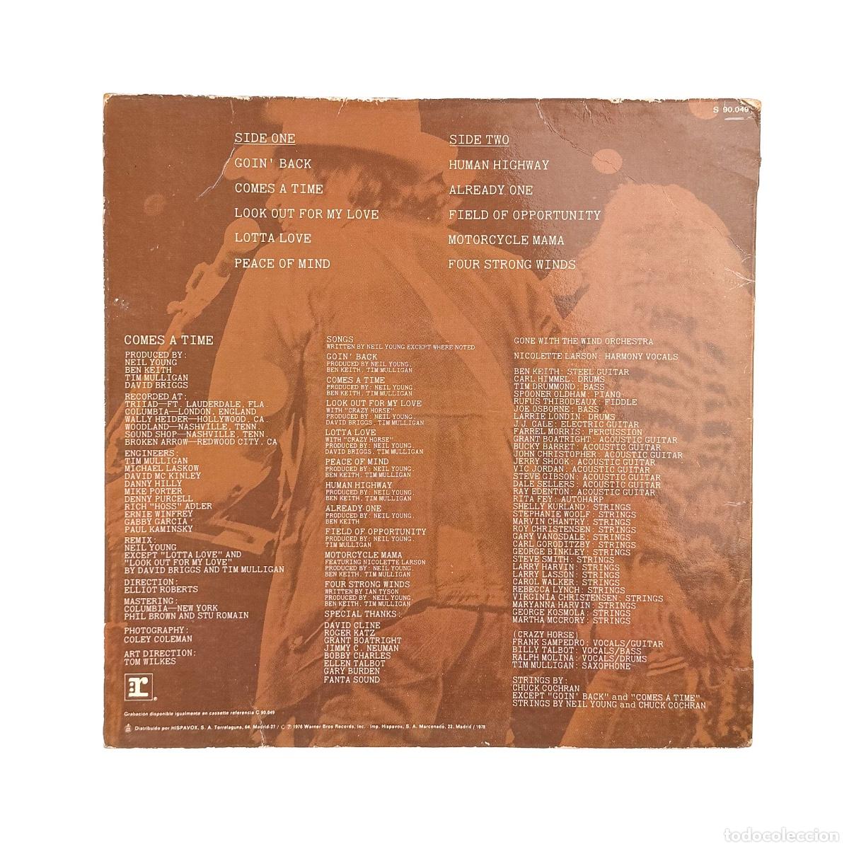 Discos de vinilo: LP. Neil Young. Comes A Time (VG/VG) - Foto 2