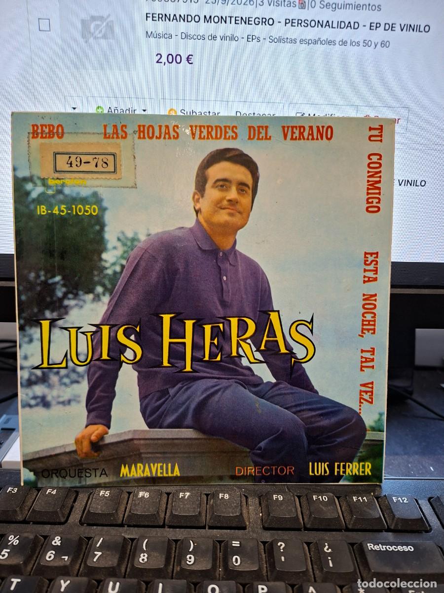 Discos de vinilo: LUIS HERAS - LAS HOJAS VERDES DEL VERANO - EP DE VINILO