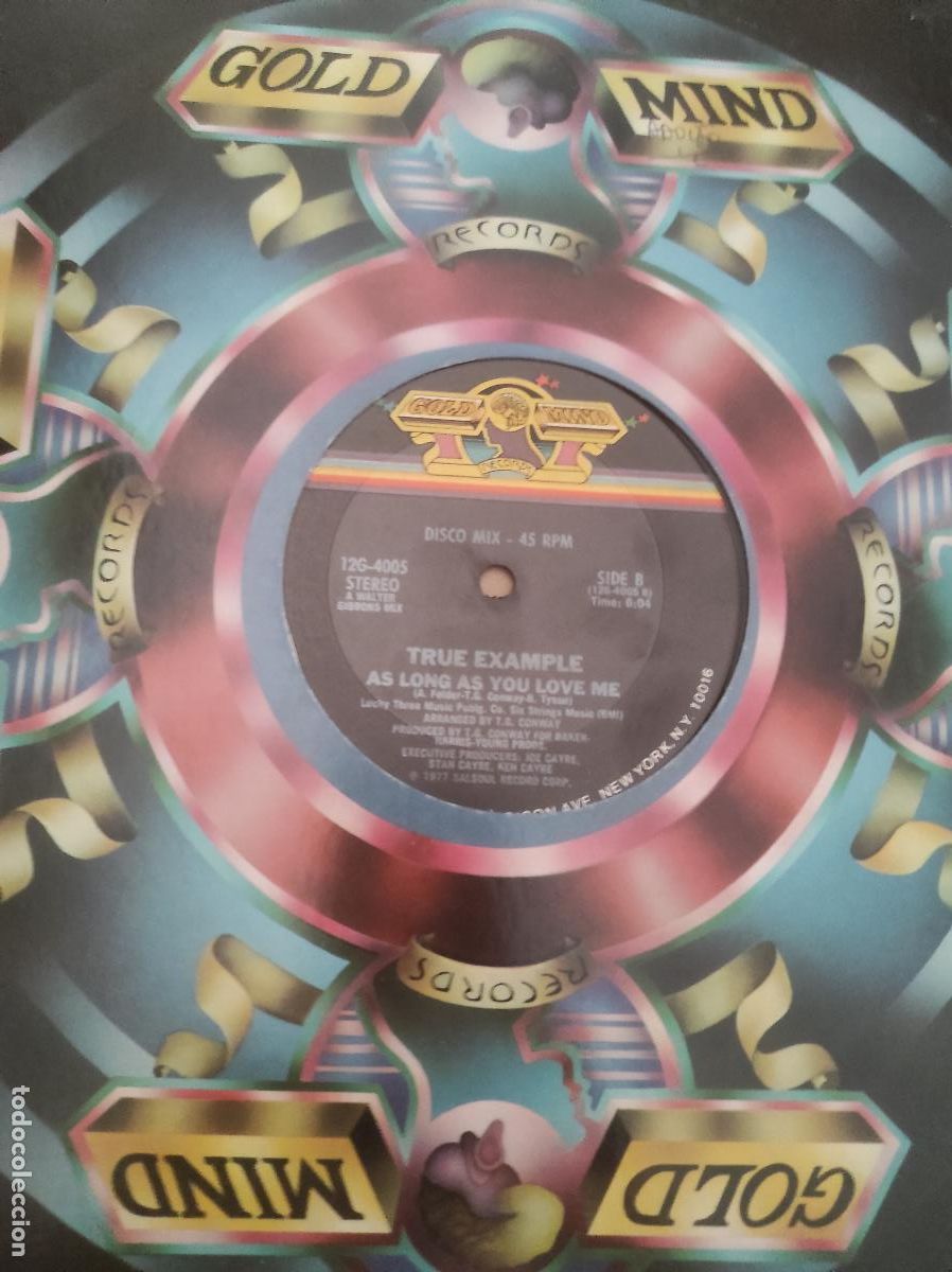 Discos de vinilo: True Example &lrm;&ndash; Love Is Finally Coming My Way / As Long As You Love Me-MAXI-ELECTRIC FUNK SOLU DISCO