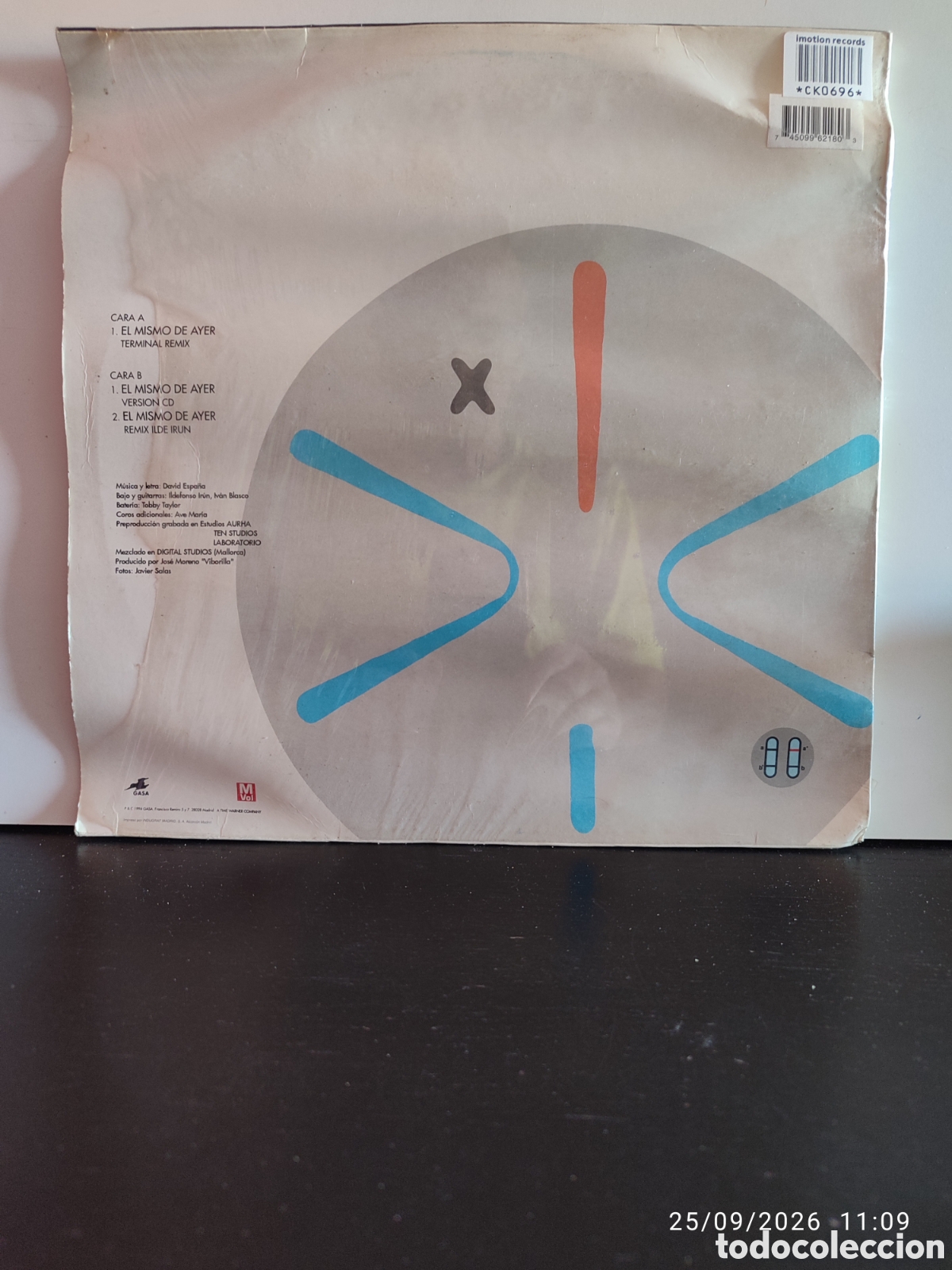 Discos de vinilo: Santuario &ndash; El Mismo De Ayer - Foto 2