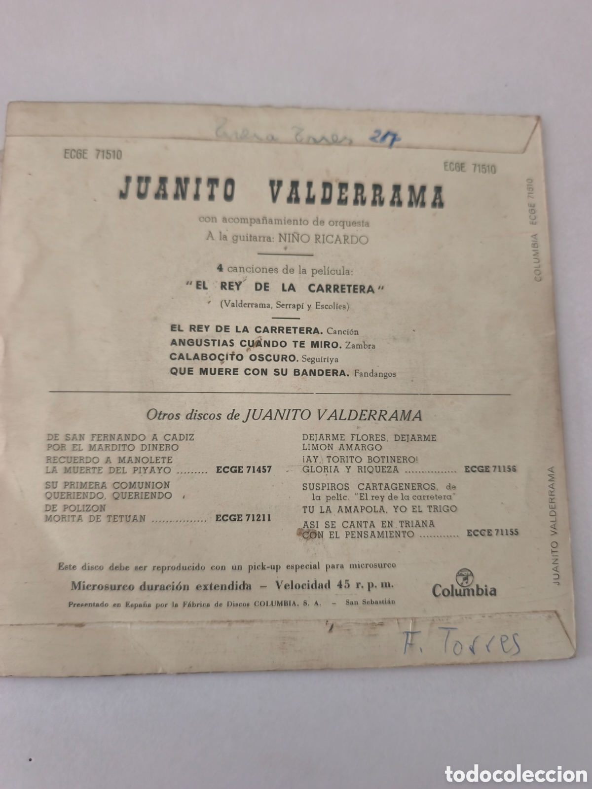 Discos de vinilo: Maxi Juanito valderrama - Foto 2
