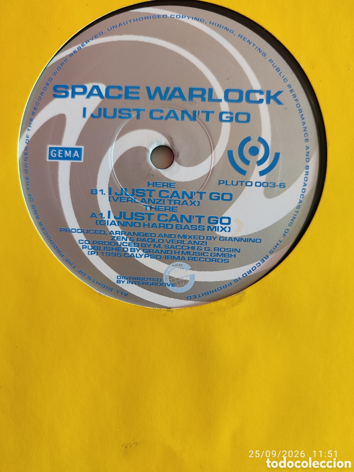 Discos de vinilo: Space Warlock &ndash; I Just Cant Go - Foto 2
