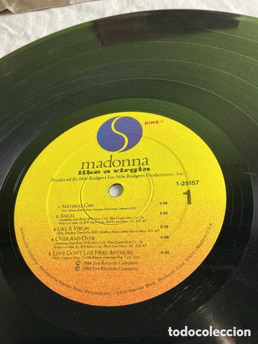 Discos de vinilo: Madonna &ndash; Like a Virgin. LP con funda interior ilustrada - Foto 4